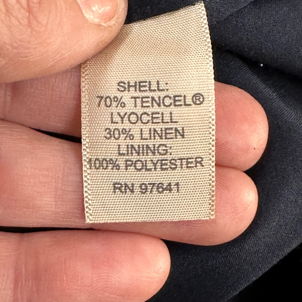 Textured Tencel Linen Floral Jacquard Jacket‎ Boxy Fit Button Front Minimalist - Picture 9 of 16